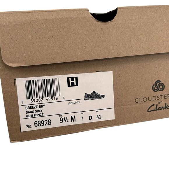 NIB Clarks Breeze Sky gray sneakers size 9.5 - Picture 11 of 11